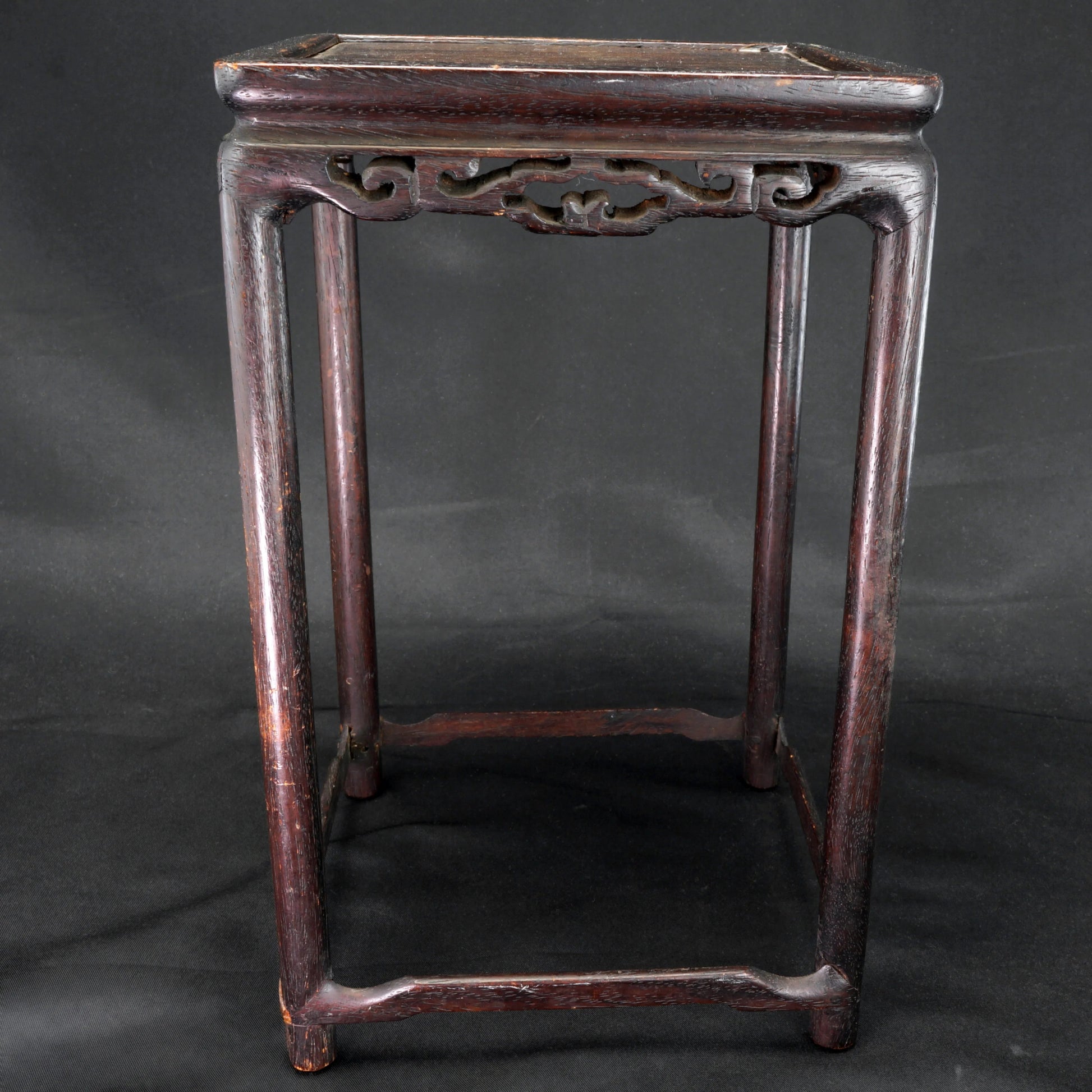 Tall Chinese Hardwood Stand Circa 1920 - Bear and Raven Antiques