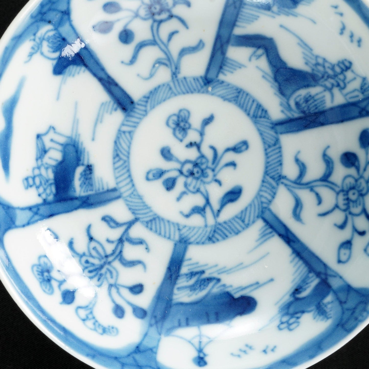 Three Chinese Kangxi Blue and White Saucers 18th Century - Bear and Raven Antiques