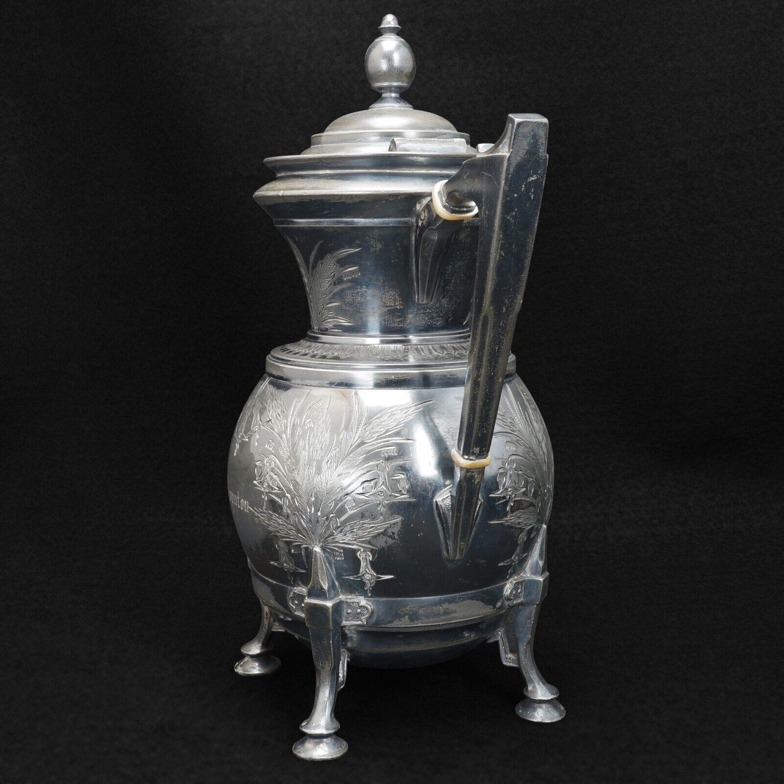 Victorian Silver Plate Teapot by Rogers & Bro. Circa 1870 - Bear and Raven Antiques