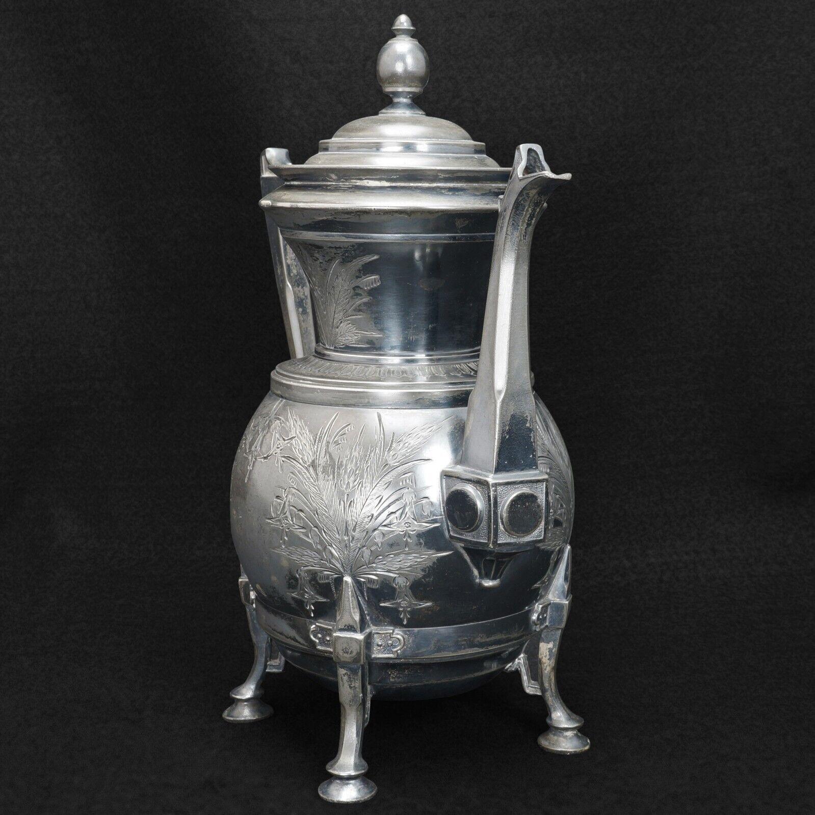 Victorian Silver Plate Teapot by Rogers & Bro. Circa 1870 - Bear and Raven Antiques