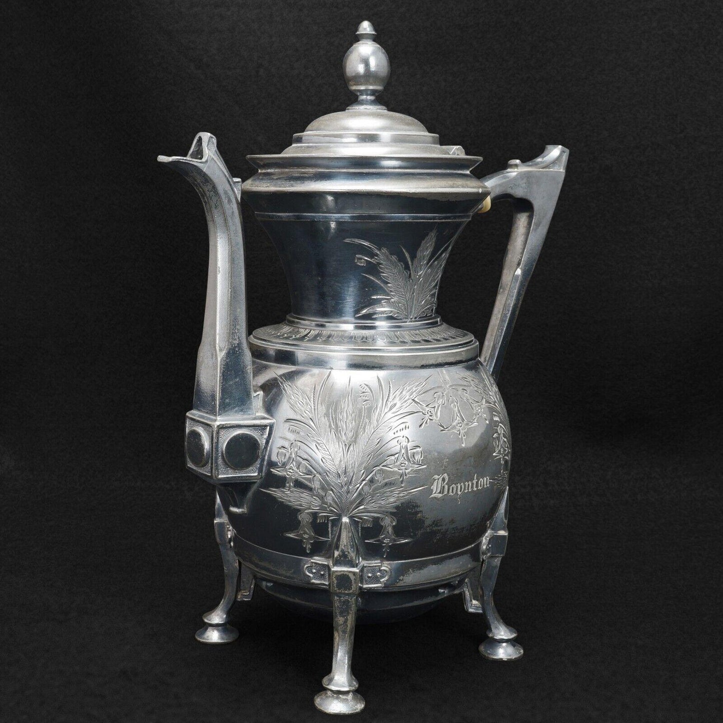 Victorian Silver Plate Teapot by Rogers & Bro. Circa 1870 - Bear and Raven Antiques