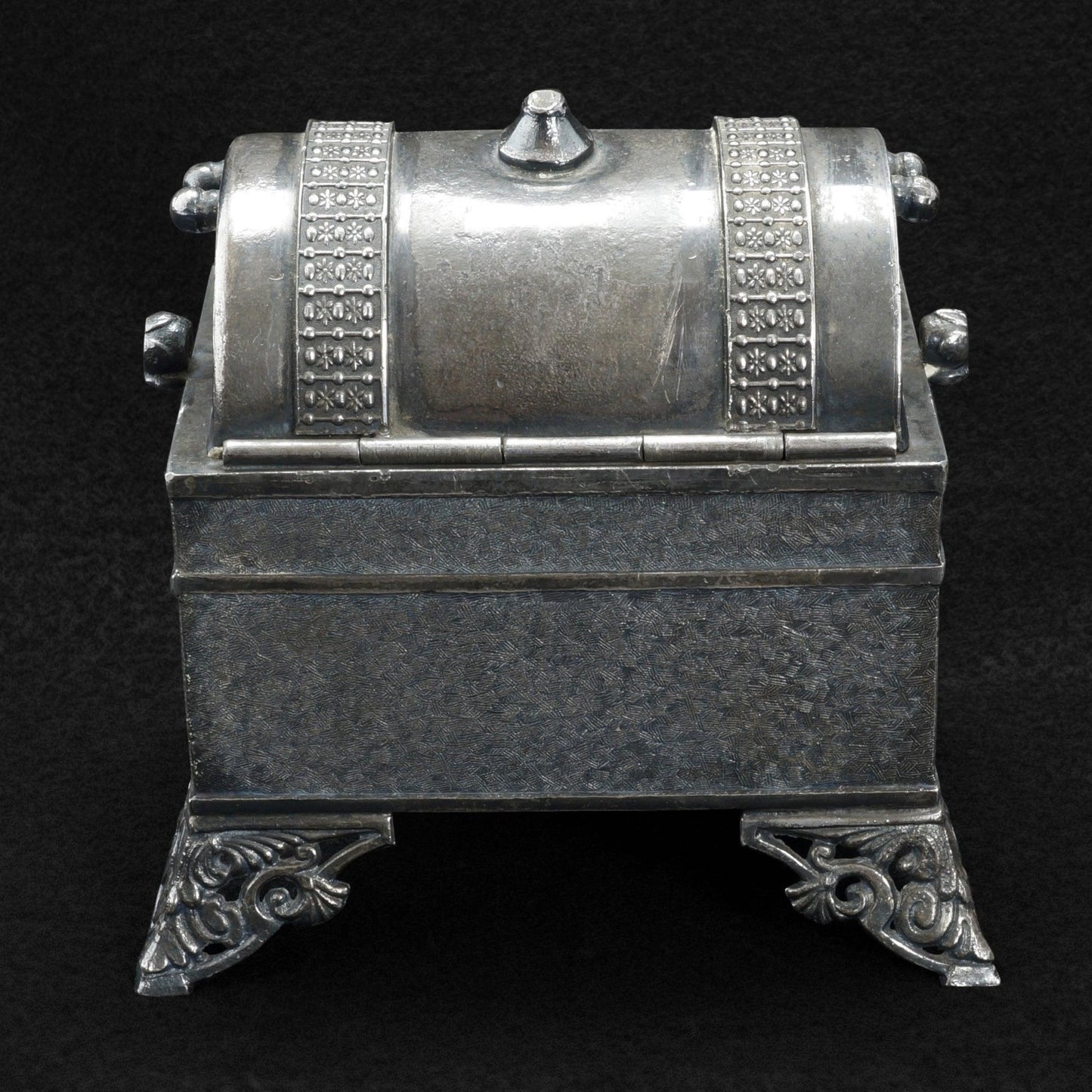 Victorian Webster Jewelry Casket Silverplate 19th Century - Bear and Raven Antiques