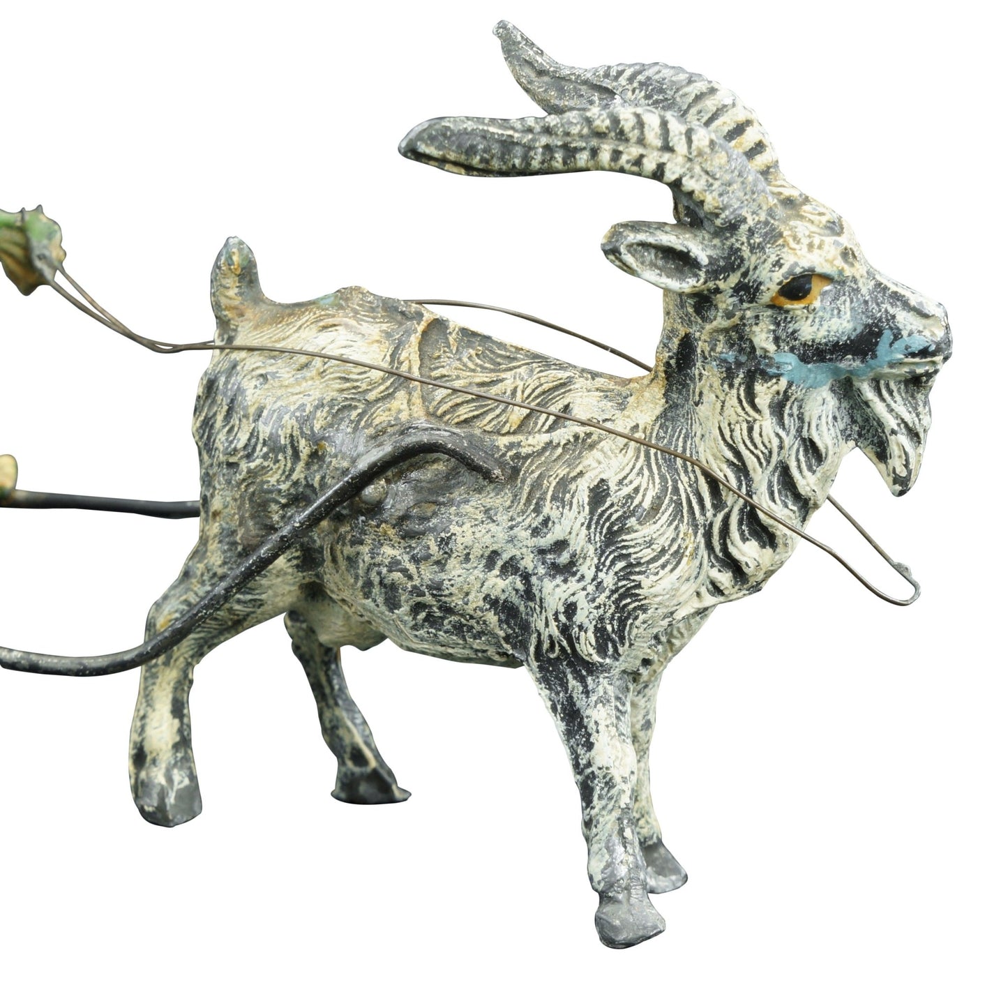 Viennese Cold Painted Bronze Goat Cart with Frog Driver 19th Century - Bear and Raven Antiques