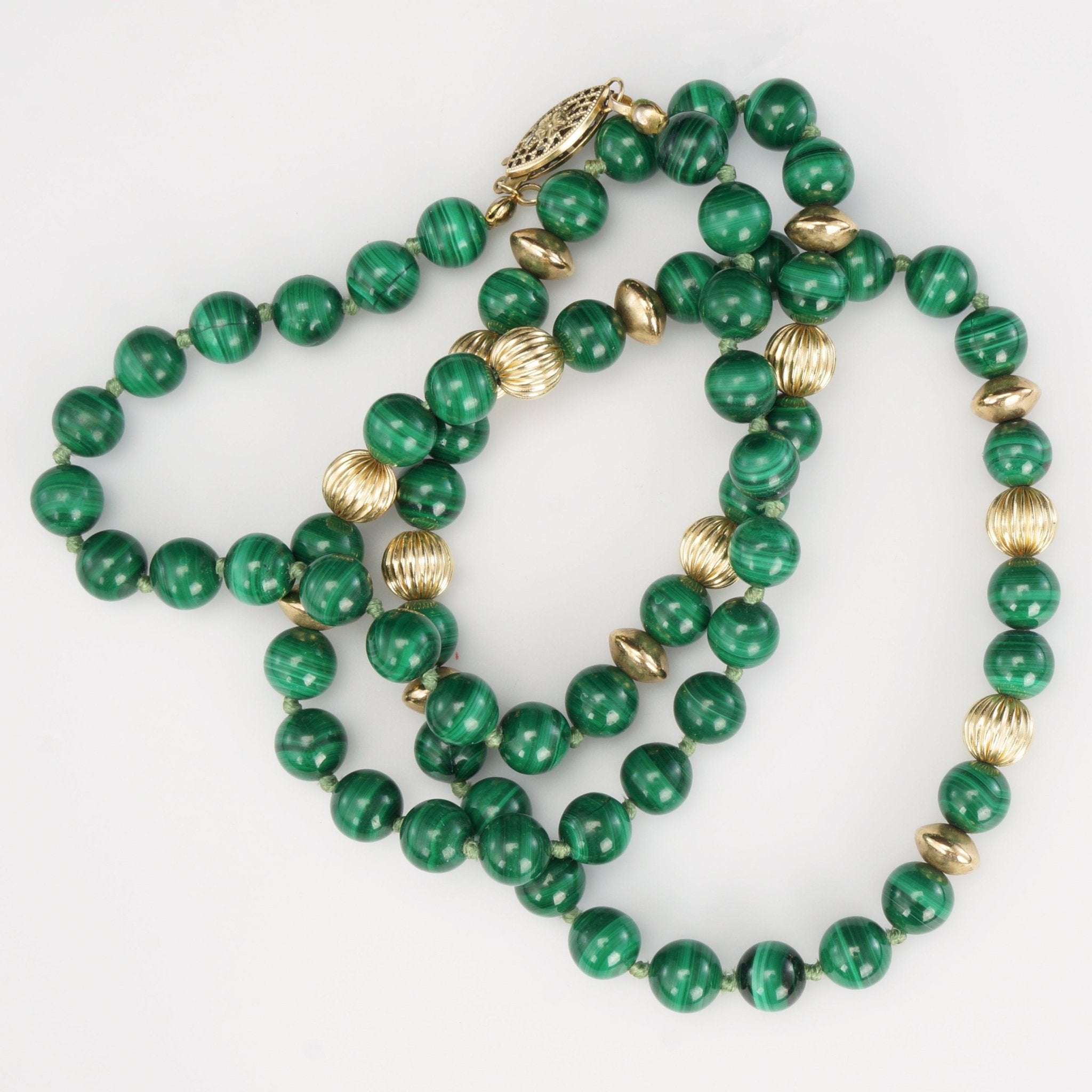 Malachite Beaded Necklace - The Fossil Cartel