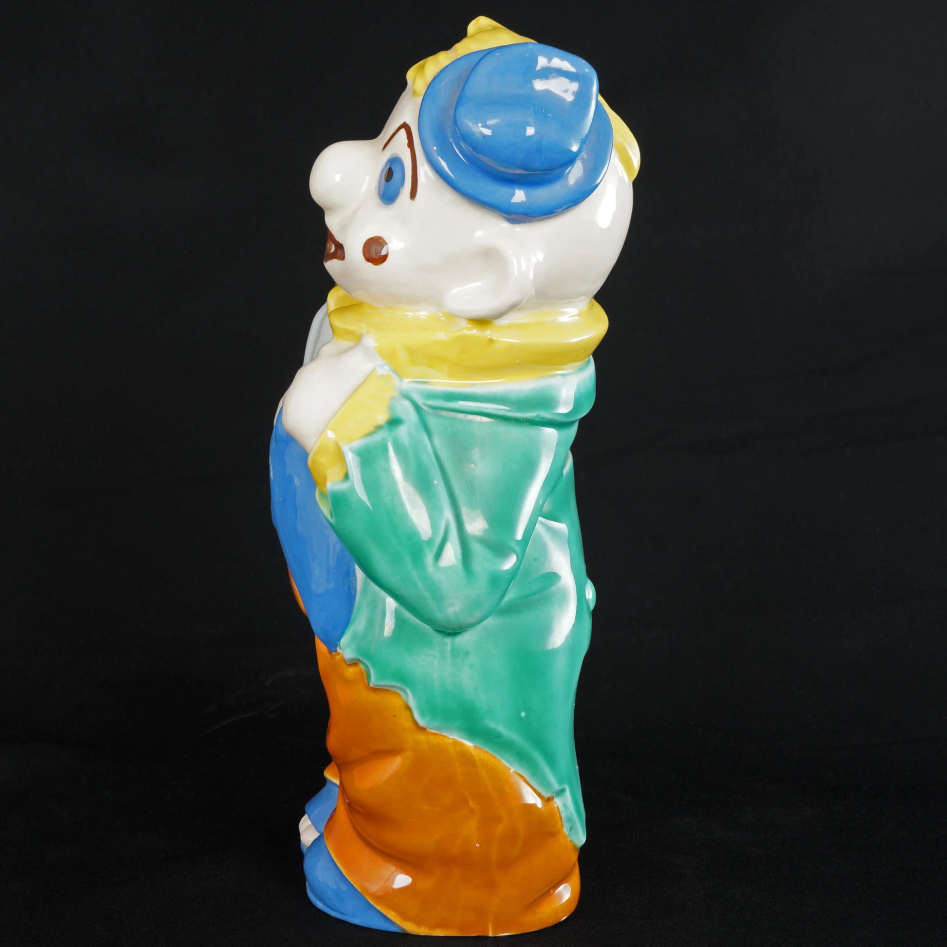 Vintage Hand painted Ceramic Hobo Clown Bank - Bear and Raven Antiques