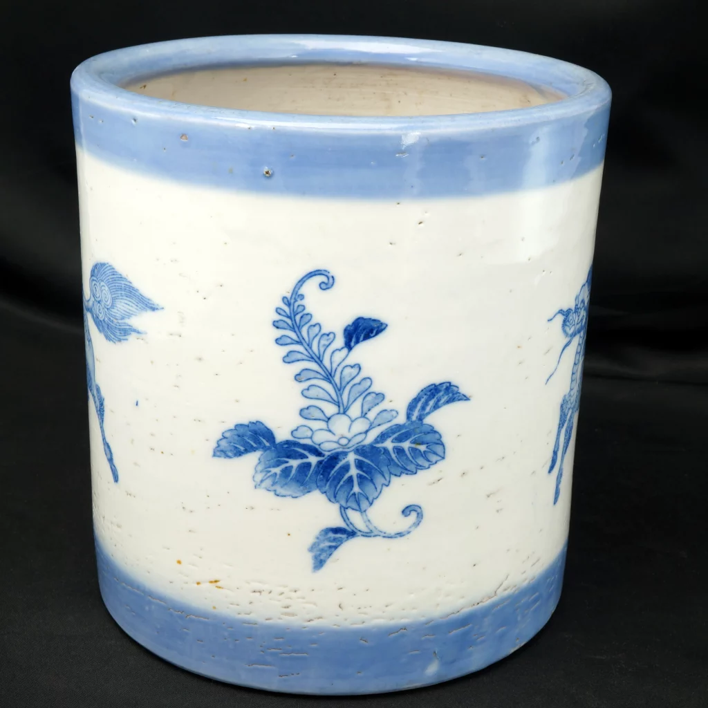 Japanese Porcelain Hibachi with Kirin