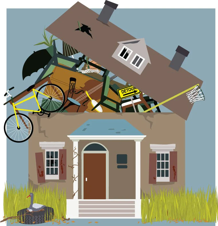 Stuff coming out of a home